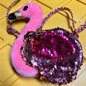 Ty Pink Flamingo Sequin Bag